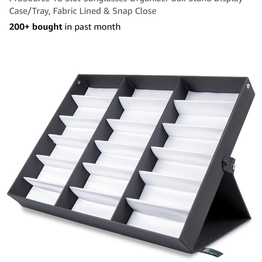 !SOLD！Sunglasses Organizer Box with clear cover - Black and White